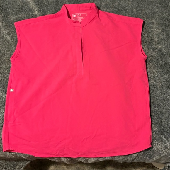 Figs Tops - Figs Women's Bright Pink Blouse